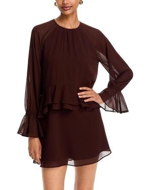 Wayf Faith Long Sleeve Mini Dress - Purple