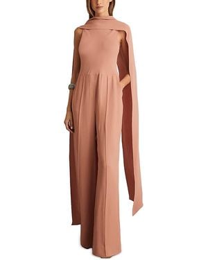 Reiss Capeback Jumpsuit - Brown