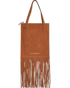 Cynthia Rowley Felicity Fringe Suede Tote - Brown