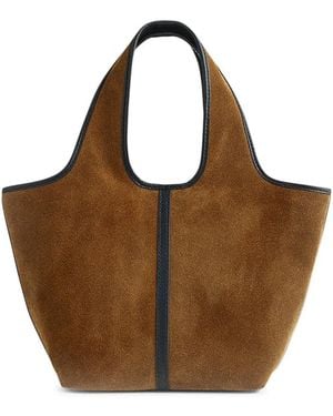Madewell The Ellis Suede & Leather Small Shopper Tote - Brown