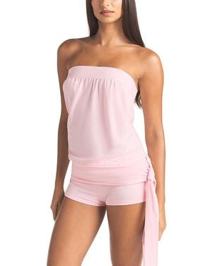 Skims Cotton Jersey Side Tie Tube Top - Multicolor
