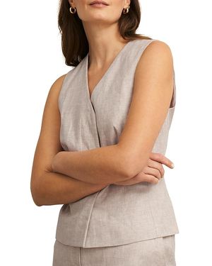 Hobbs Alessia Linen Vest - Brown