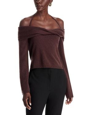 Jonathan Simkhai Cambria Wool And Cashmere Off-The-Shoulder Top - Red