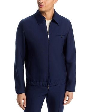 Slowear Wool Zip Blouson Jacket - Blue