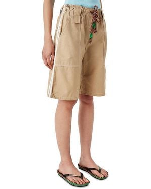 Tresser Cord Drawstring Bermuda Shorts - Natural