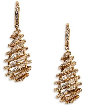 Nadri Pisa Open Pave Drop Earrings, 1.6L - Metallic