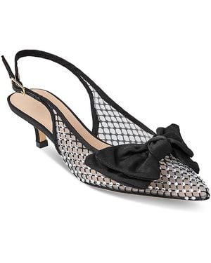 Jack Rogers Debra Embellished Kitten Heel Slingback Pumps - Black