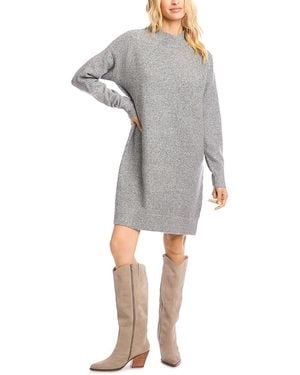 Karen Kane Mock Neck Sweater Dress - Gray