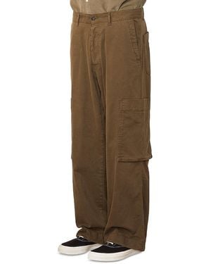 Officine Generale Woven Straight Fit Cargo Pants - Natural