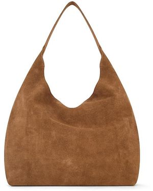 Elle Collection Suede Slouch Bag Totes - Brown