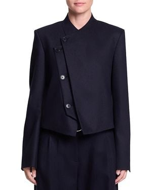 Twp Wool & Cashmere Blend Asymmetrical Blazer - Blue
