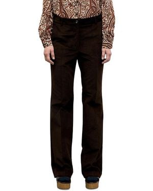 Gerard Darel Maby Cotton Blend Straight Pants - Black