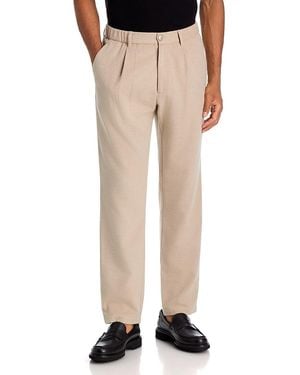 Herno Melange Pleated Pants - Natural