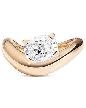 Shahla Karimi Bloomingdale's Fine Collection Luxe Collection Certified Lab Grown Diamond Cushion Solitaire Curve Ring - White
