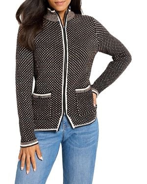 NIC+ZOE Brick Stitch Knit Jacket - Black