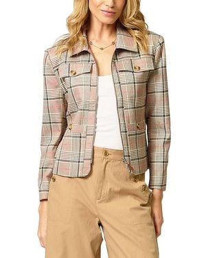 Central Park West Dean Zip Up Pocketed Jacket - Natural