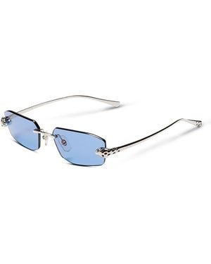 Cartier Rectangular Sunglasses, 56Mm - White