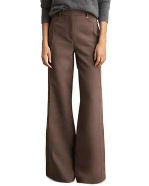 Reiss Petites Heather Wide Leg Palazzo Pants - Brown