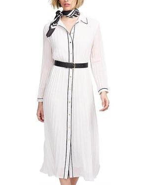 Elle Collection Woven Pleated Dress - White