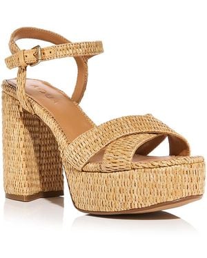 Aqua Grace Platform Sandals - Metallic