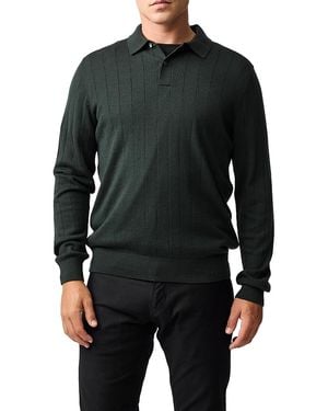 Rodd & Gunn Murdoch Textured Wool Polo Sweater - Black