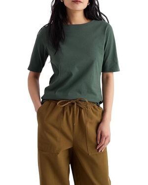 Seasalt Cornwall Poisson Boat Neck T-Shirt - Green