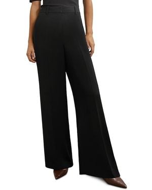 Reiss Petite Margeaux Wide Leg Pants - Black