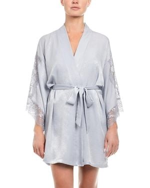 In Bloom Shimmer Satin Wrap - Grey