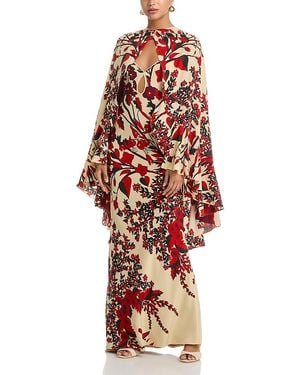 Johanna Ortiz Dream Orchard Silk Cape - Red