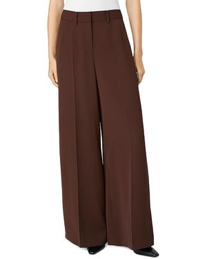 French Connection Harry High Waisted Wide Leg Pants - Brown