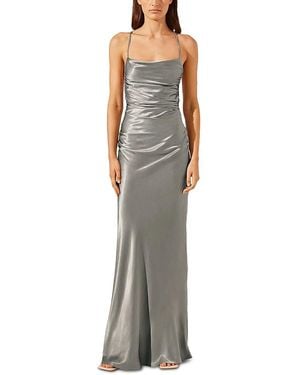 Shona Joy La Lune Lace Up Back Maxi Dress - Gray