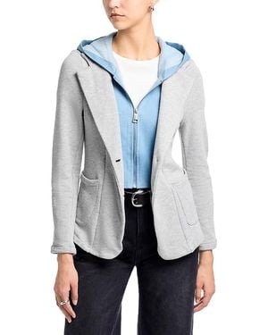 Six Fifty Torino Mixed Media Sweater Blazer - Blue