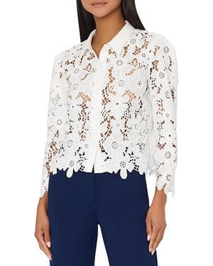 MILLY June Roja Lace Top - White