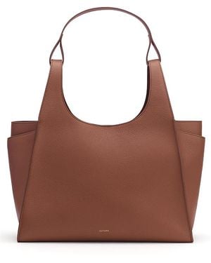 Cuyana Double Loop Satchel - Brown