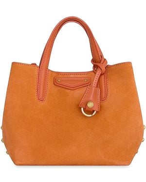 Rebecca Minkoff Riley Small Suede Tote - Orange