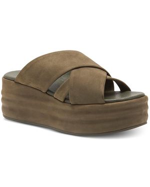 Free People Wanderbay Flatform Sandals - Brown