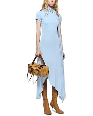 Acne Studios Drape Neck Dress - Blue