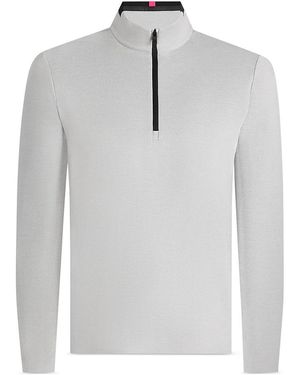 G/FORE Brushed Back Tech Quarter Zip Pullover - Grey