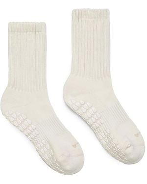 Fraise Slouch Grip Sock - White
