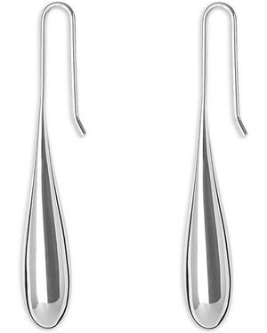 LIE STUDIO Evelyn Elongated Linear Drop Earrings - White