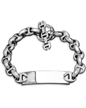 Hoorsenbuhs Sterling Heritage Id Plate Toggle Bracelet - Metallic