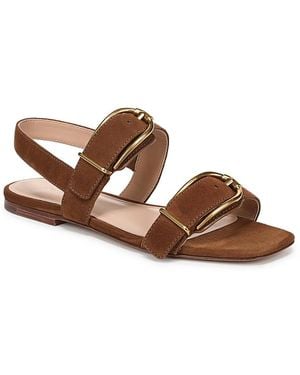 Veronica Beard Maglio Buckle Sandals - Brown