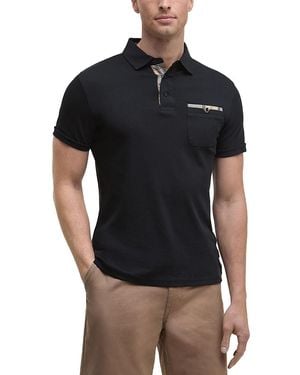 Barbour Premium Short Sleeve Cornpatch Polo Shirt - Black