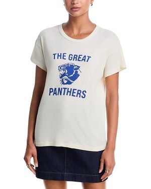 The Great The Boxy Cotton Crewneck Graphic Tee - White