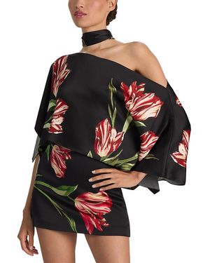 Alice + Olivia Rita Draped Crop Top - Multicolor