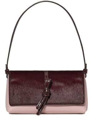Kate Spade Loop Calf Hair & Leather Small Flap Shoulder Bag - Purple