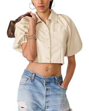 Steve Madden Reece Cropped Blouse - Blue