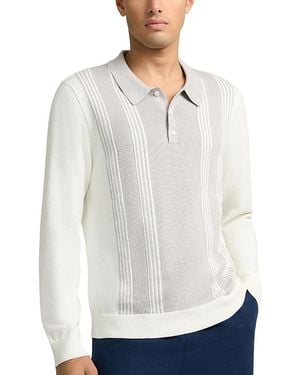 Onia Cotton Knit Long Sleeve Polo - White