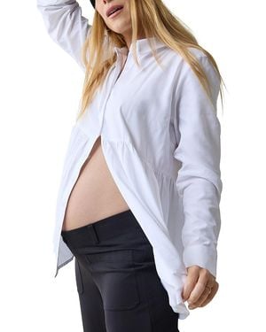 Ingrid & Isabel Maternity Peplum Shirt - Blue