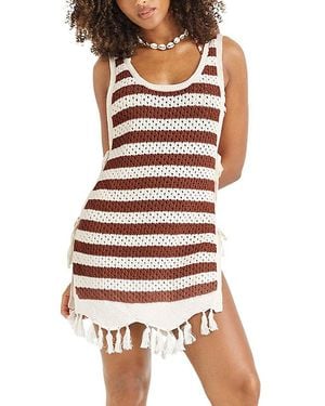 Vitamin A Marea Crochet Mini Tunic - White